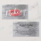 Makeup Artist Sparkle Rote Lifte Terminkarte (Vorne/Hinten)