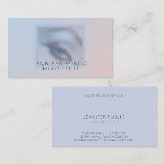 Makeup Artist Stilvoll Moderner Schönheitssalon Visitenkarte (Vorne/Hinten)