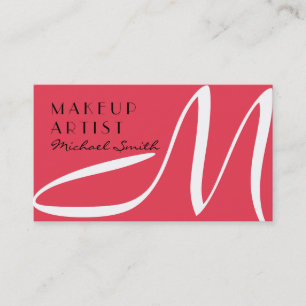 Makeup Artist Stilvolle Monogram Modern Desire Visitenkarte