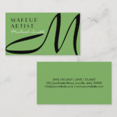 Makeup Artist Stilvolle Monogram Modern Dollar Bil Visitenkarte (Vorne/Hinten)
