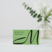 Makeup Artist Stilvolle Monogram Modern Dollar Bil Visitenkarte (Stehend Vorderseite)