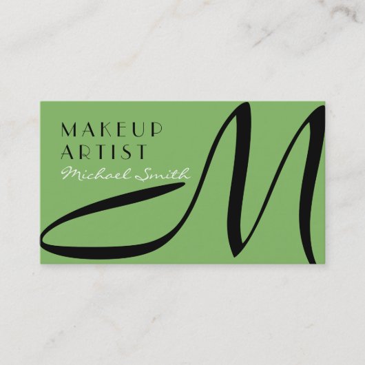 Makeup Artist Stilvolle Monogram Modern Dollar Bil Visitenkarte (Vorderseite)