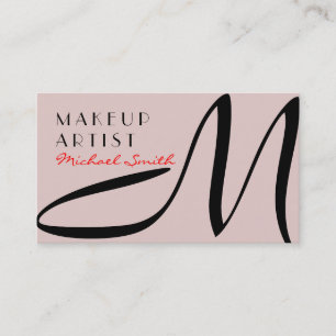 Makeup Artist Stilvolle Monogram Modern Dust Storm Visitenkarte