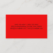 Makeup Artist Stilvolle Monogram Modern Red Visitenkarte (Rückseite)