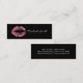 Makeup Artist Stilvolle Multicolor Glitzer Lips #9 Mini Visitenkarte (Vorne/Hinten)