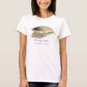 Makeup Artist Studio Lash Studio Gold Glitzer T-Shirt (Vorderseite)