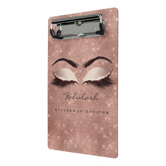 Makeup Artist Studio Lashes Extension Spark Rose Mini Klemmbrett (Gewinkelt2)