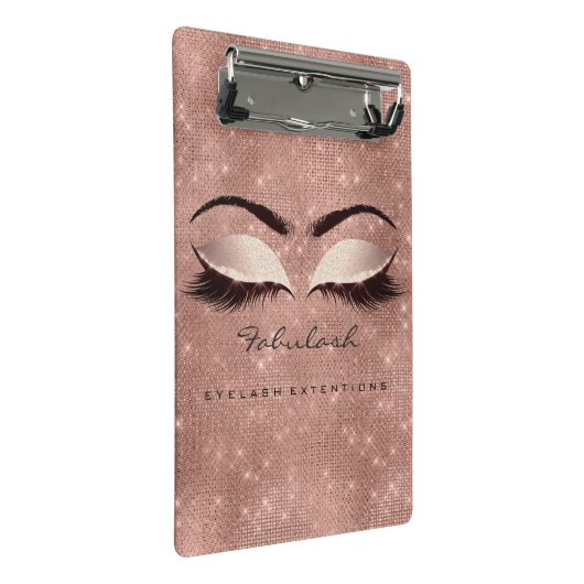 Makeup Artist Studio Lashes Extension Spark Rose Mini Klemmbrett (Schrägansicht)