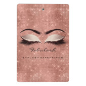 Makeup Artist Studio Lashes Extension Spark Rose Mini Klemmbrett (Rückseite)