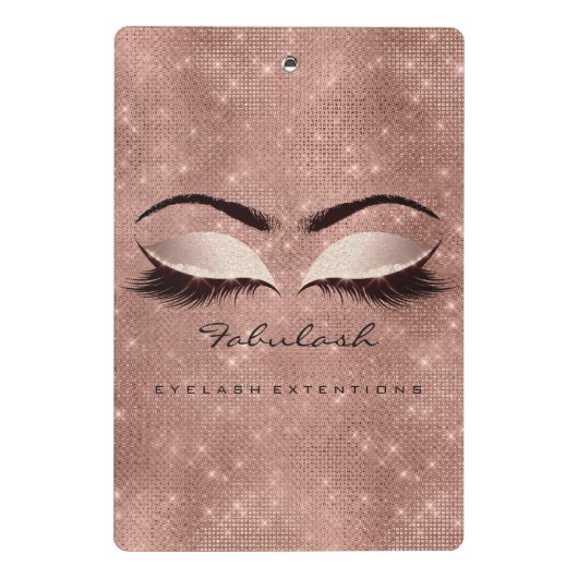 Makeup Artist Studio Lashes Extension Spark Rose Mini Klemmbrett (Rückseite)