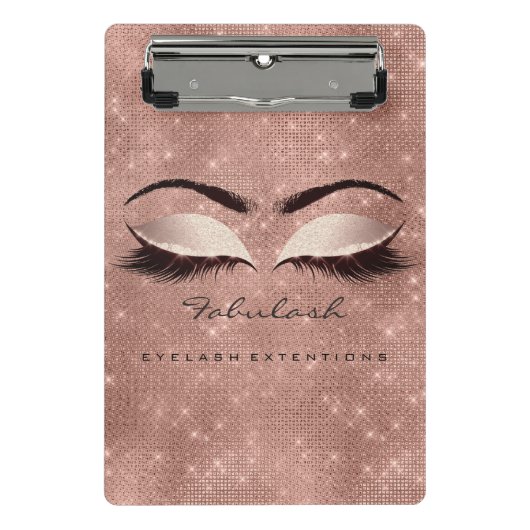 Makeup Artist Studio Lashes Extension Spark Rose Mini Klemmbrett (Vorderseite)