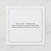 Makeup Artist Stylish Blue Glitzer Lips #3 Quadratische Visitenkarte (Rückseite)