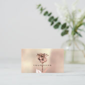 Makeup Artist Stylist Kupfer Rose Gold Pink QRCODE Visitenkarte (Stehend Vorderseite)