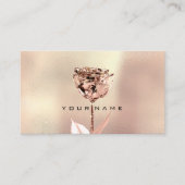 Makeup Artist Stylist Kupfer Rose Gold Pink QRCODE Visitenkarte (Vorderseite)