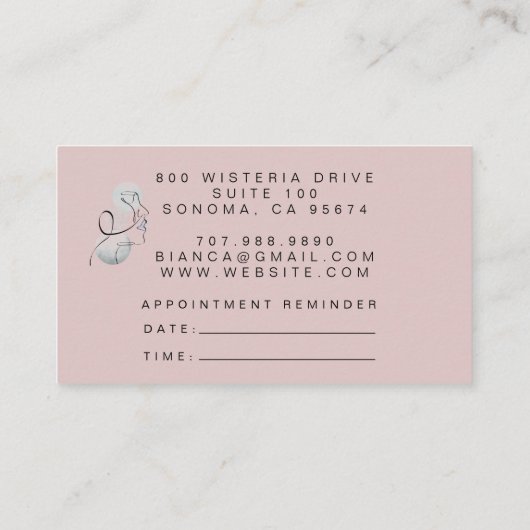 Makeup Artist Termin Erinnerung & Visitenkarte (Rückseite)