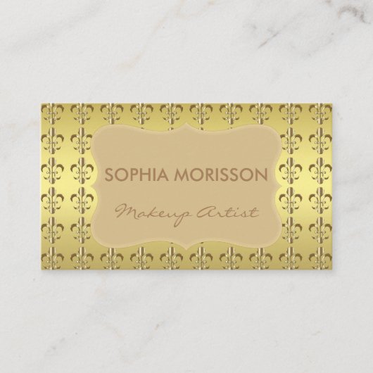 Makeup Artist Termin Fleur-de-lis Monogramm (Vorderseite)