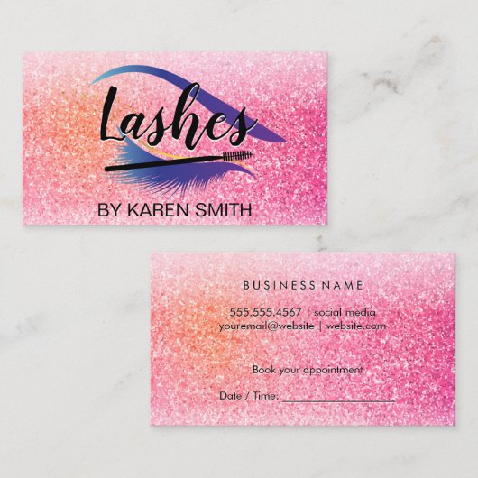 Makeup Artist Terminkarte (Vorne/Hinten)