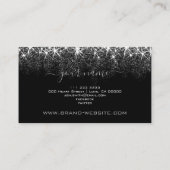 Makeup Artist Trendy Luminy Silver Glitzer Stars Visitenkarte (Rückseite)