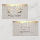 Makeup Artist Tropfens Lashes Salon Visitenkarte (Vorne/Hinten)