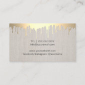 Makeup Artist Tropfens Lashes Salon Visitenkarte (Rückseite)