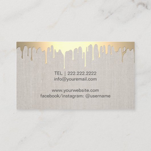 Makeup Artist Tropfens Lashes Salon Visitenkarte (Rückseite)