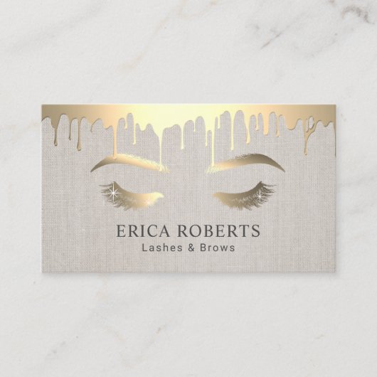 Makeup Artist Tropfens Lashes Salon Visitenkarte (Vorderseite)