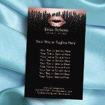 Makeup Artist Tropfsteinhöhle Rose Flyer<br><div class="desc">Makeup Artist Dripping Rose Gold Lips Schönheitssalon Broschüren.</div>