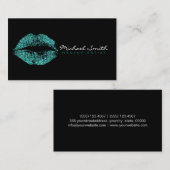 Makeup Artist Turquoise Lips #2 Visitenkarte (Vorne/Hinten)