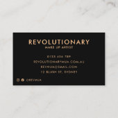 Makeup Artist Unique Blue Eyeshadow Pallete Visitenkarte (Rückseite)