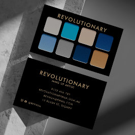 Makeup Artist Unique Blue Eyeshadow Pallete Visitenkarte