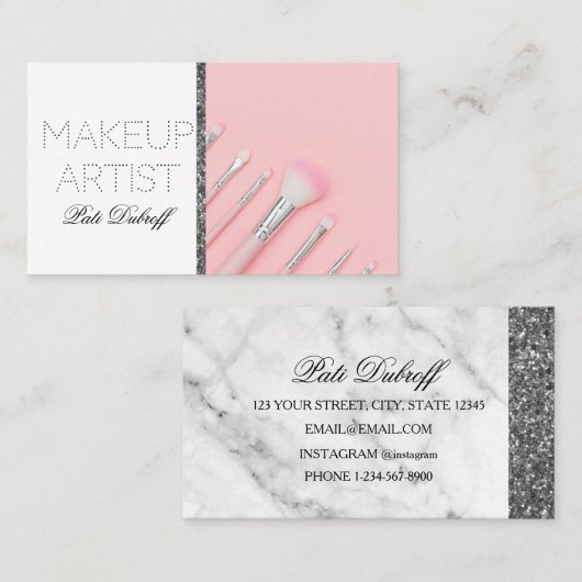 Makeup Artist Visitenkarte (Vorne/Hinten)