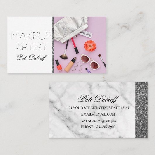 Makeup Artist Visitenkarte (Vorne/Hinten)