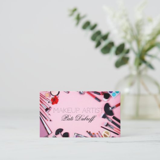 Makeup Artist Visitenkarte (Stehend Vorderseite)