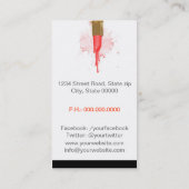 Makeup Artist Visitenkarte (Rückseite)