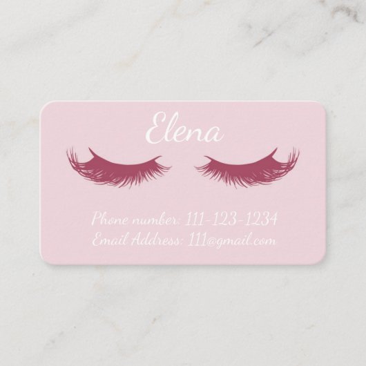 Makeup Artist Visitenkarte (Vorderseite)