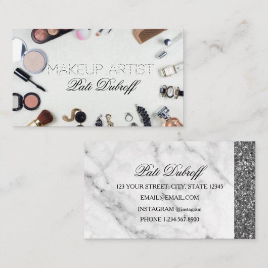 Makeup Artist Visitenkarte (Vorne/Hinten)
