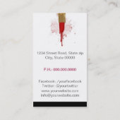 Makeup Artist Visitenkarte (Rückseite)