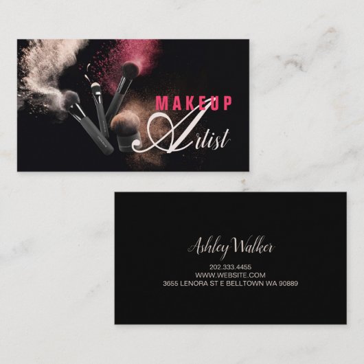 MakeUp Artist Visitenkarte (Vorne/Hinten)