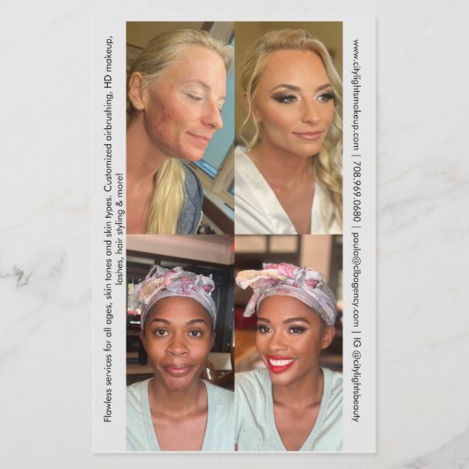 Makeup Artist Vor und Nach Flyer (Hinten)