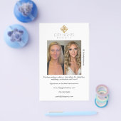 Makeup Artist Vor und Nach Flyer (Einzeln)