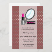 Makeup artist - wählen Sie Hintergrundfarbe Einladung (Vorne/Hinten)