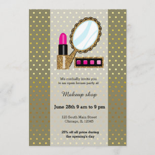 Makeup artist - wählen Sie Hintergrundfarbe Einladung