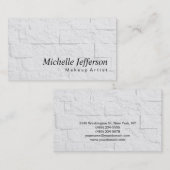 Makeup Artist Wall Brick Muster Business Card Visitenkarte (Vorne/Hinten)
