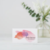 Makeup Artist - Wasserfarbe Visitenkarte (Stehend Vorderseite)