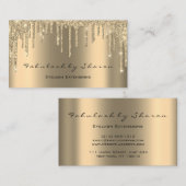 Makeup Artist WELLNESS-CENTER Lashes Glitzer Tropf Visitenkarte (Vorne/Hinten)