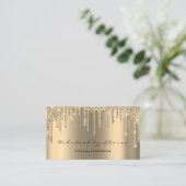 Makeup Artist WELLNESS-CENTER Lashes Glitzer Tropf Visitenkarte (Stehend Vorderseite)