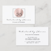 Makeup Artist WELLNESS-CENTER Lashes Rose Logo Mon Visitenkarte (Vorne/Hinten)