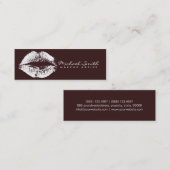 Makeup Artist White Lips #8 Mini Visitenkarte (Vorne/Hinten)