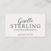 Makeup Artist White Script Modern QR Code Visitenkarte (Vorderseite)