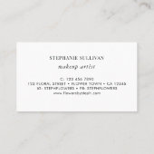 Makeup Artist Wildblume Business Card Visitenkarte (Rückseite)